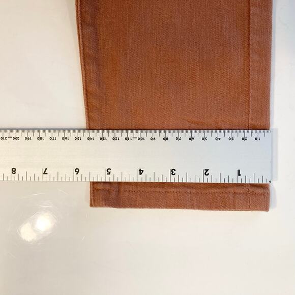 NWOT ADRIANO GOLDSCHMIED Jeans 28 Orange Brown”Stevie Ankle Slim Straight”Cotton - Picture 10 of 11